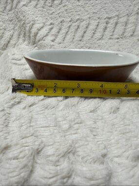 Vintage Hall China Brown Single Casserole Oval Au Gratin 6” x 4.5”, # 550